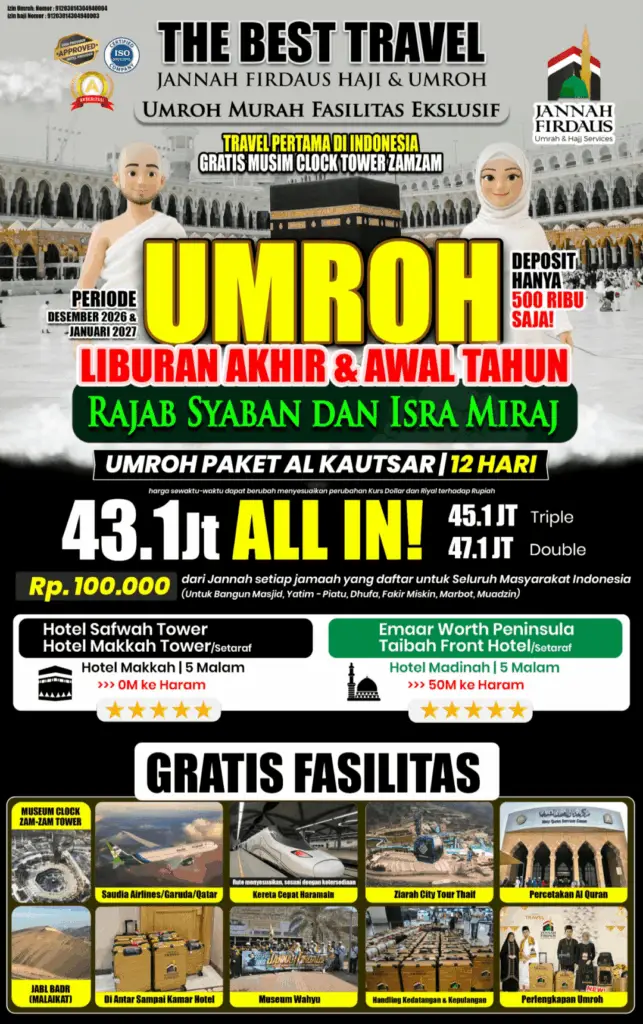 Paket Al Kautsar Pelataran Haram – Program 12 Hari