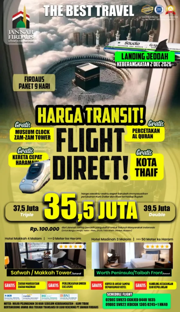 Paket Firdaus – 9 Hari
