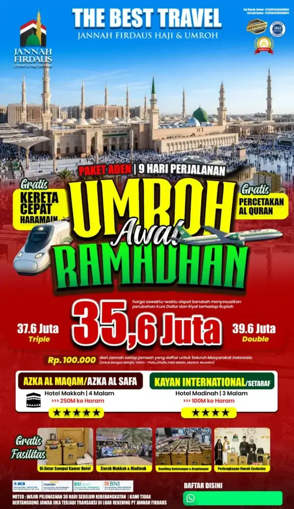 Umroh Awal Ramadhan Aden – 9 Hari