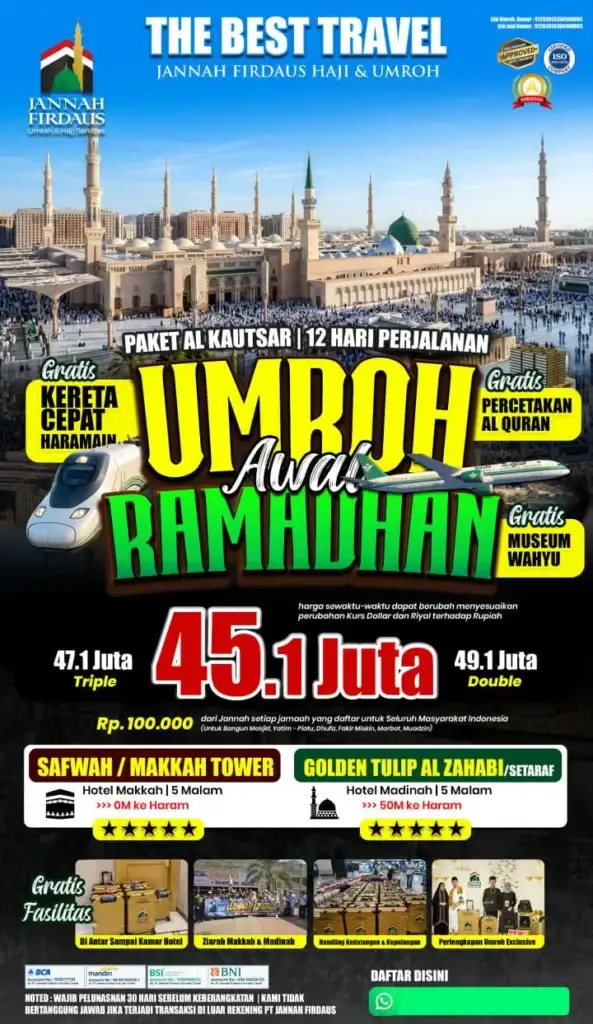 Umroh Awal Ramadhan Al Kautsar – 12 Hari